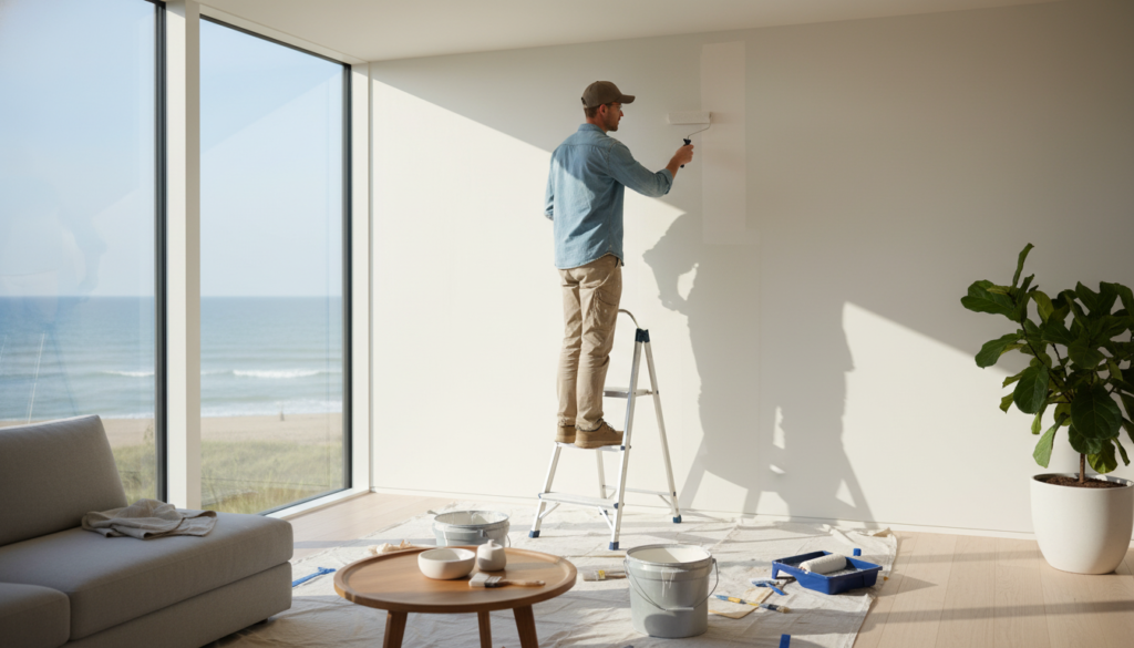 Maler i Ferring: Holdbar maling af sommerhus ved kysten