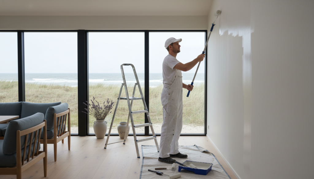 Maler i Blåvand: Professionel maling af sommerhus ved Vesterhavet