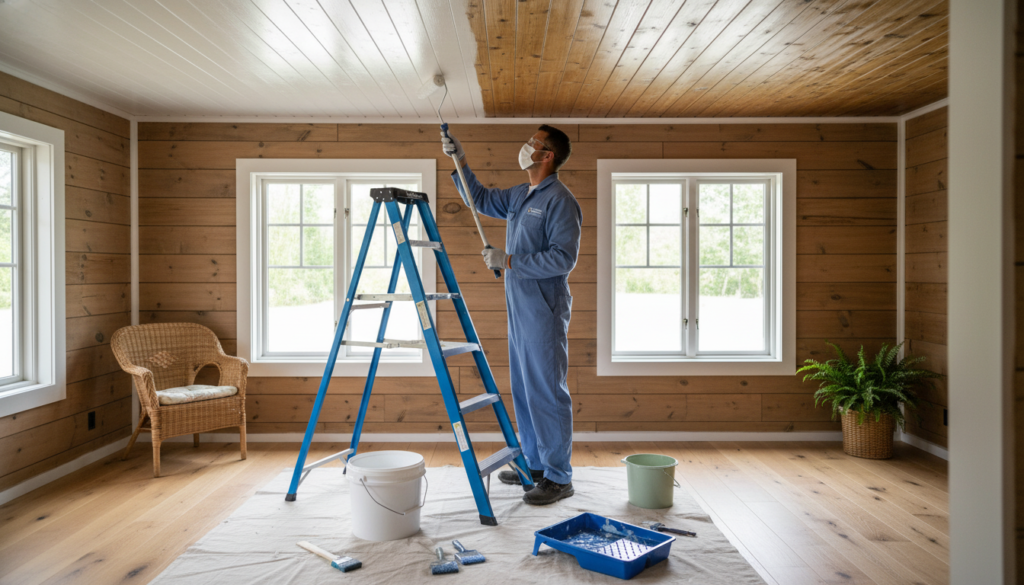 Maling af loft i sommerhus: Guide til maling af trælofter