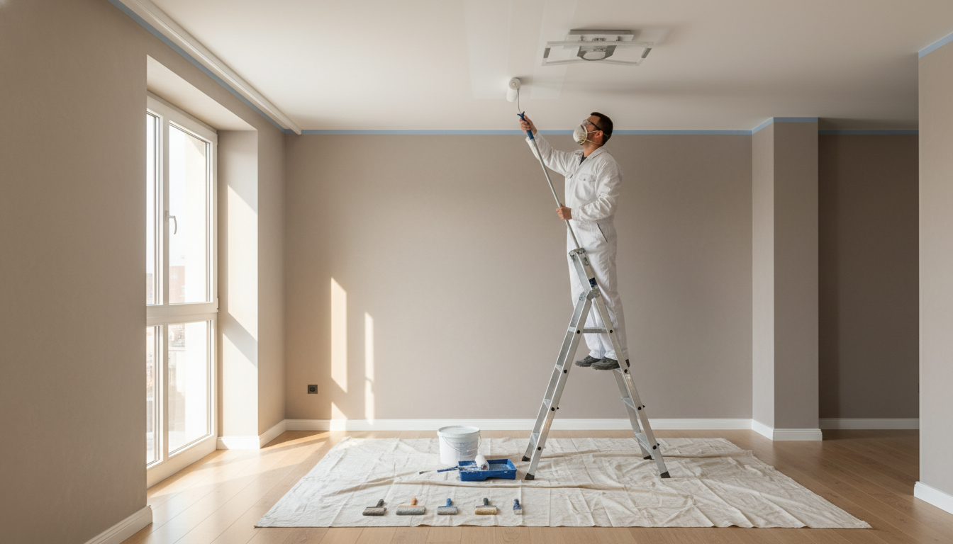 Maling af loft: Sådan får du en jævn finish uden dryp og striber