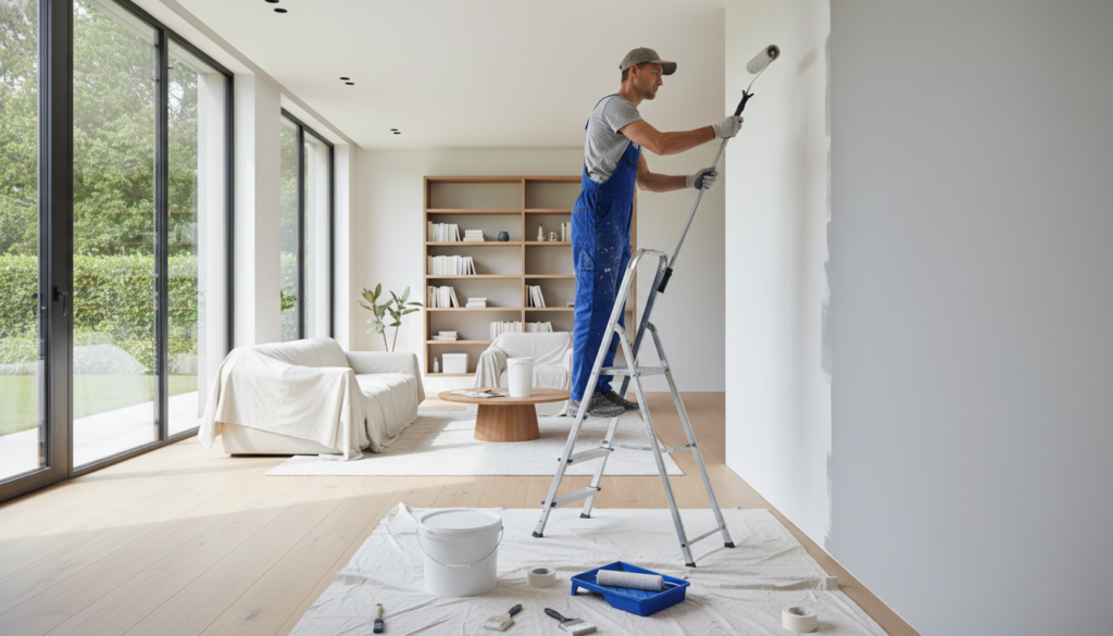 Maler Herning: Professionel indvendig maling af villa