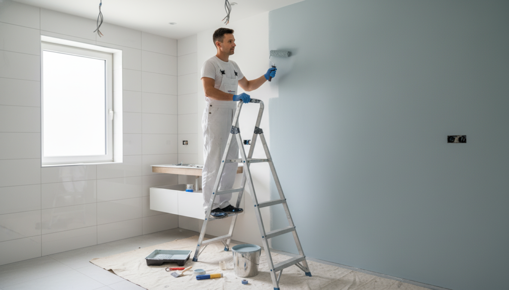 Maling af badeværelse: Guide til korrekt brug af vådrumsmaling