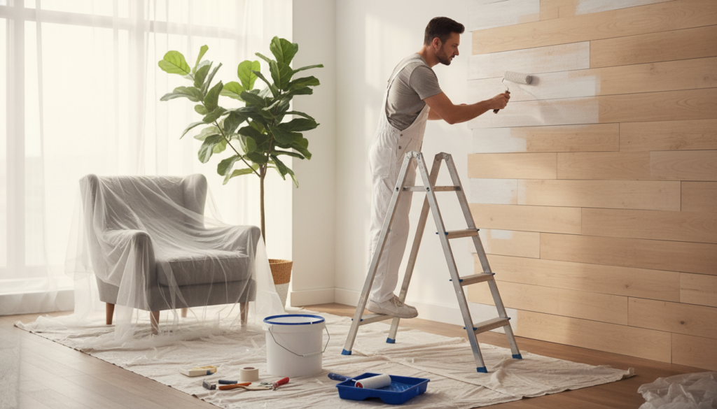 Det er et glimrende udkast, du har lavet! Du har fat i alle de vigtige tekniske detaljer – især spærregrunderen, som er den hyppigste fejl kilde i DIY-projekter. For at gøre din guide endnu skarpere til læseren (og søgemaskinerne), har jeg optimeret strukturen og tilføjet et par "pro-tricks", der løfter resultatet fra godt til professionelt. --- # Maling af trævæg: Den ultimative guide til paneler og brædder Drømmer du om at give stuen eller soveværelset et moderne løft? En trævæg giver masser af karakter, men hvis det mørke fyrretræ føles som en mørk hytte fra 70’erne, kan en omgang maling gøre underværker. Her får du min komplette guide til, hvordan du forvandler dine træpaneler med et fejlfrit og holdbart resultat. --- ## 1. Forberedelse: Grundighed er 90% af arbejdet Inden du overhovedet åbner malerbøtten, skal væggen være klar. Træ er et levende materiale, og det kræver korrekt forbehandling for ikke at skalle af. * **Rengøring:** Brug **grundrens** til at fjerne fedt, snavs og nikotin. Hvis du maler direkte på beskidt træ, vil malingen slippe hurtigere, end du kan nå at sige "ommer". * **Slibning:** En let mellemslibning med sandpapir (korn 120-180) er essentiel. Det fjerner små ujævnheder og sikrer, at malingen kan "bide" sig fast i overfladen. * **Støvsugning:** Husk at fjerne alt slibestøv med en opvreden klud eller en støvsuger med børstehoved. ## 2. Valg af maling og værktøj Til **indendørs træværk** og **maling af paneler** skal du bruge produkter, der er hårdføre. * **Knaststop/Spærregrunder:** Dette er det vigtigste punkt! Ubehandlet fyrretræ indeholder harpiks. Uden en spærrende grunder vil de brune ringe fra knasterne trænge igennem malingen efter få måneder. * **Malingstype:** Vælg en træ- og metalmaling. En glans 20-40 er ideel, da den er vaskbar og giver en flot finish uden at reflektere for meget lys. * **Værktøj:** Investér i en god **beskærepensel** til rillerne og en **filt- eller skumrulle** til de flade stykker. --- ## 3. Step-by-step: Sådan maler du din trævæg ### Trin 1: Grundig afdækning Brug malertape langs kanter, stikkontakter og gulvlister. Det tager tid, men det er her, forskellen på en amatør og en professionel bliver tydelig. ### Trin 2: Grunding (Det hemmelige våben) Påfør 1-2 lag **spærrende grunder**. Lad det tørre helt efter anvisningerne. > **Ekspertens tip:** To lag er altid sikrest, hvis du maler lyst over mørkt eller ubehandlet træ. Det sparer dig for frustrationer senere! ### Trin 3: Maling af profilbrædder Når du maler **bræddevægge**, skal du arbejde metodisk: 1. **Rillerne først:** Mal i de dybe mellemrum med en pensel. 2. **Fladerne bagefter:** Brug rullen til de store flader med det samme, mens malingen i rillerne stadig er våd ("vådt-i-vådt"). 3. **Længderetning:** Mal kun 2-3 brædder ad gangen i hele deres længde. Dette eliminerer grimme "overlap-mærker". ### Trin 4: Mellemslibning og finish Efter første lag topmaling kan træfibrene rejse sig (det føles ru). Giv det en lynhurtig mellemslibning med fint sandpapir, tør efter, og påfør det sidste lag maling. --- ## Min vurdering: Er det besværet værd? **Absolut!** At male en trævæg er et af de mest taknemmelige DIY-projekter. Det kræver tålmodighed med tørretiderne, men det visuelle udtryk skifter totalt fra "sommerhus-rustik" til moderne nordisk elegance. ### Tjekliste til dine indkøb: * [ ] Grundrens * [ ] Sandpapir (Korn 120 + 180) * [ ] Spærrende grunder / Knaststop * [ ] Træ- og metalmaling i ønsket farve * [ ] Kvalitetspensel og rulle * [ ] Malertape og afdækningsplast **Husk:** Køb aldrig de billigste pensler. De smider hår, som ender som små "fossiler" i din flotte nye væg. God arbejdslyst!