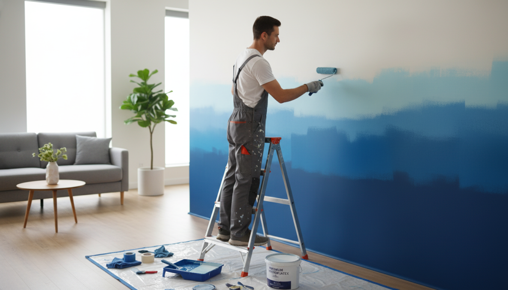 Ombré-maling: Sådan skaber du en flot gradient-effekt på væggen